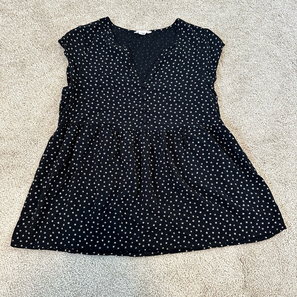 Polka Dot Flowy Shirt